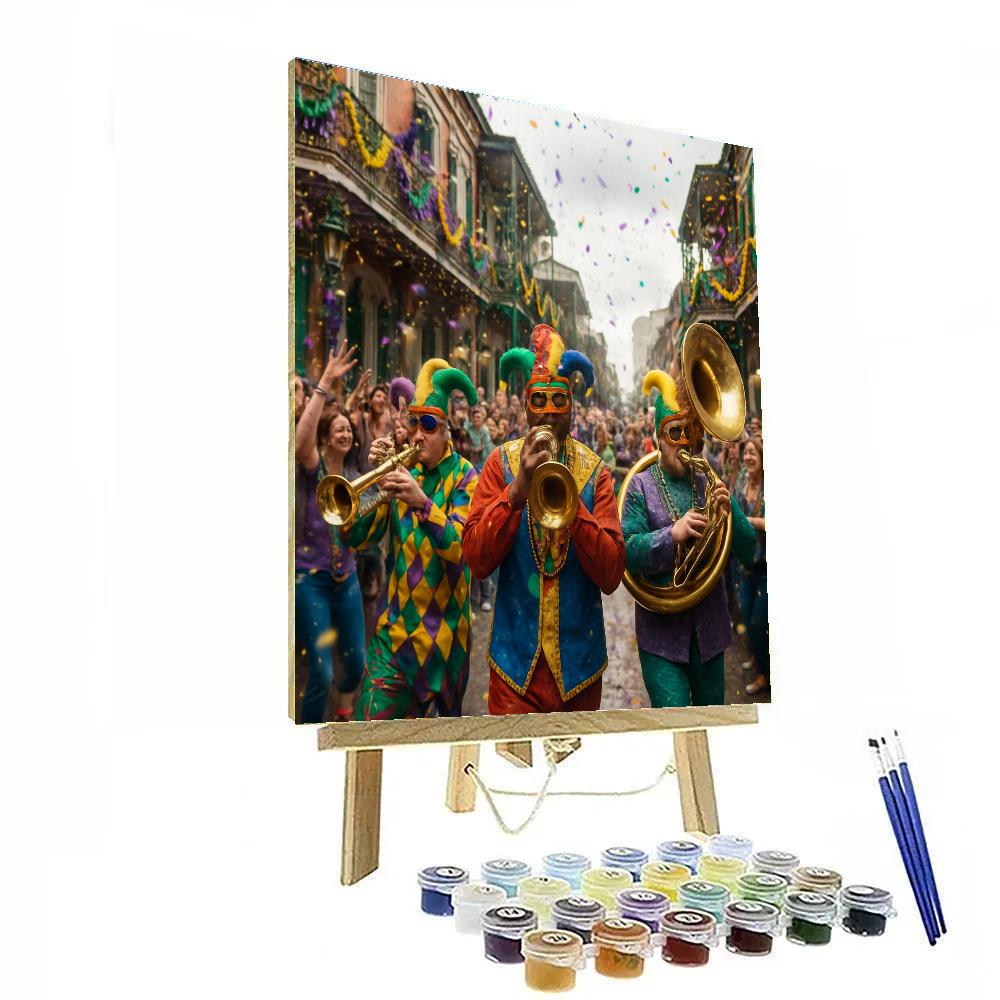 Mardi Gras New Orleans Parade Vibes Numbered painting kits