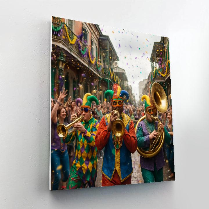 Mardi Gras New Orleans Parade Vibes Numbered painting kits