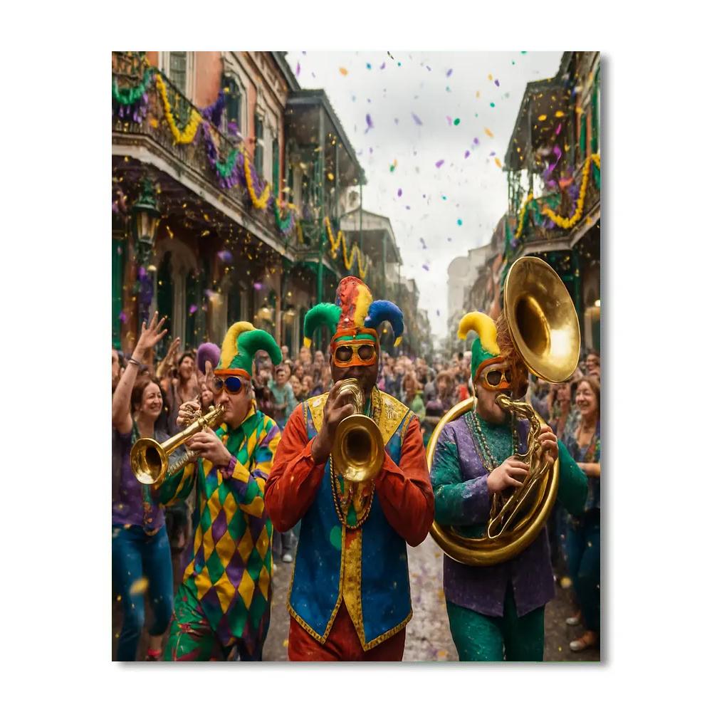 Mardi Gras New Orleans Parade Vibes Numbered painting kits