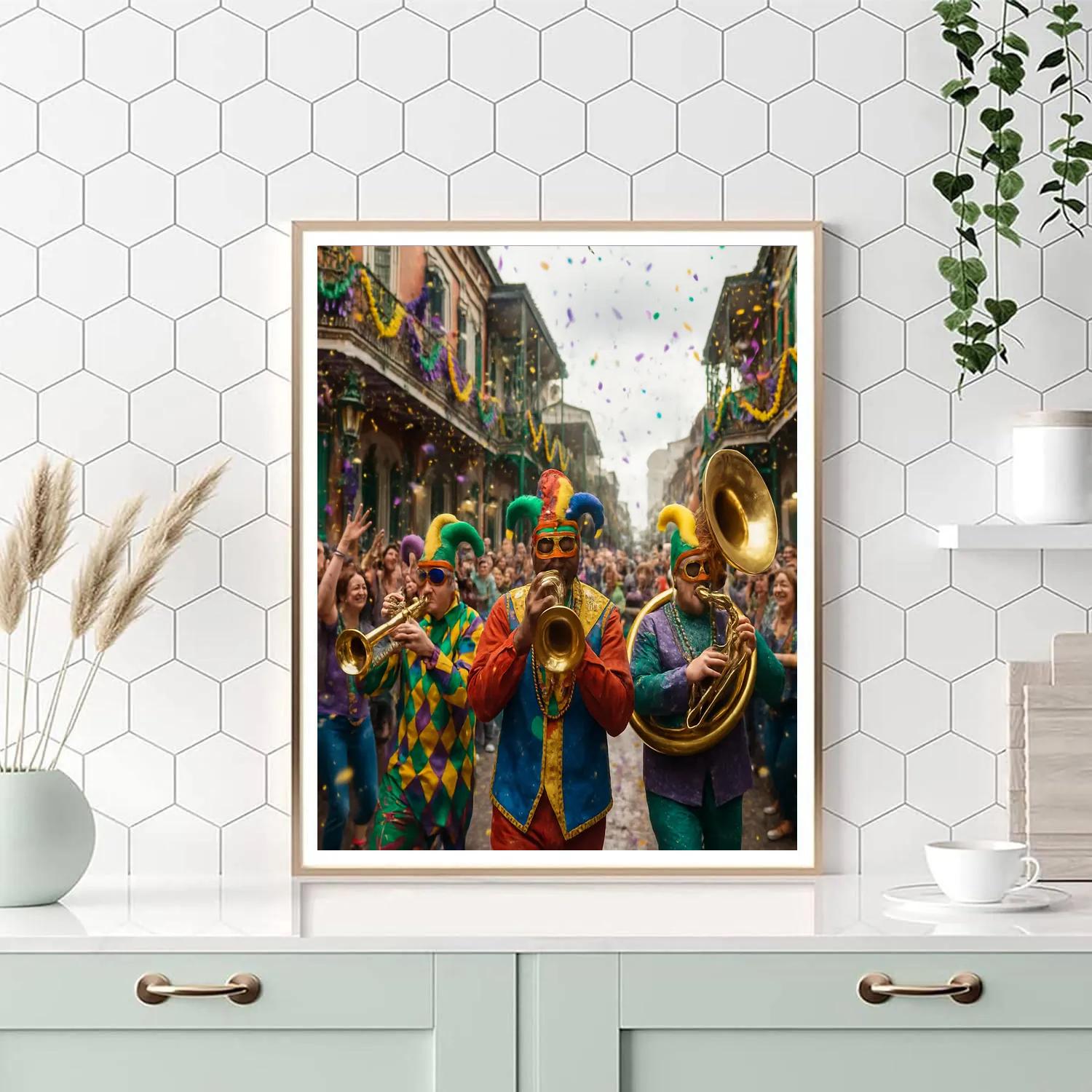 Mardi Gras New Orleans Parade Vibes Numbered painting kits