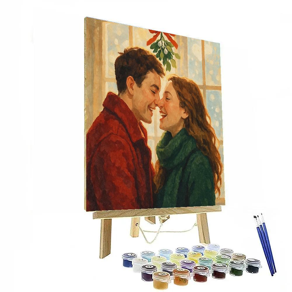 Morning Glow Mistletoe Painting by numbers kit