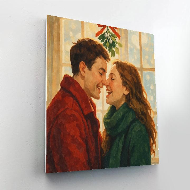 Morning Glow Mistletoe Painting by numbers kit