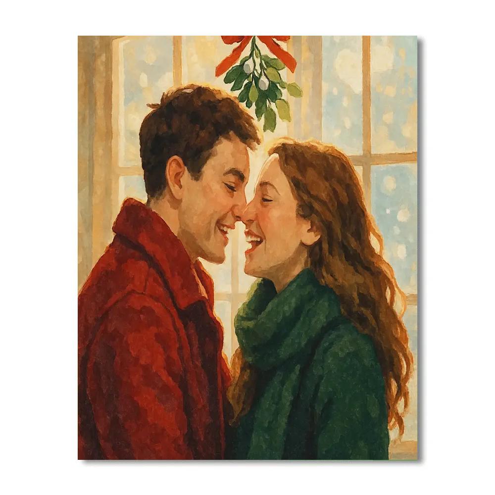 Morning Glow Mistletoe Painting by numbers kit