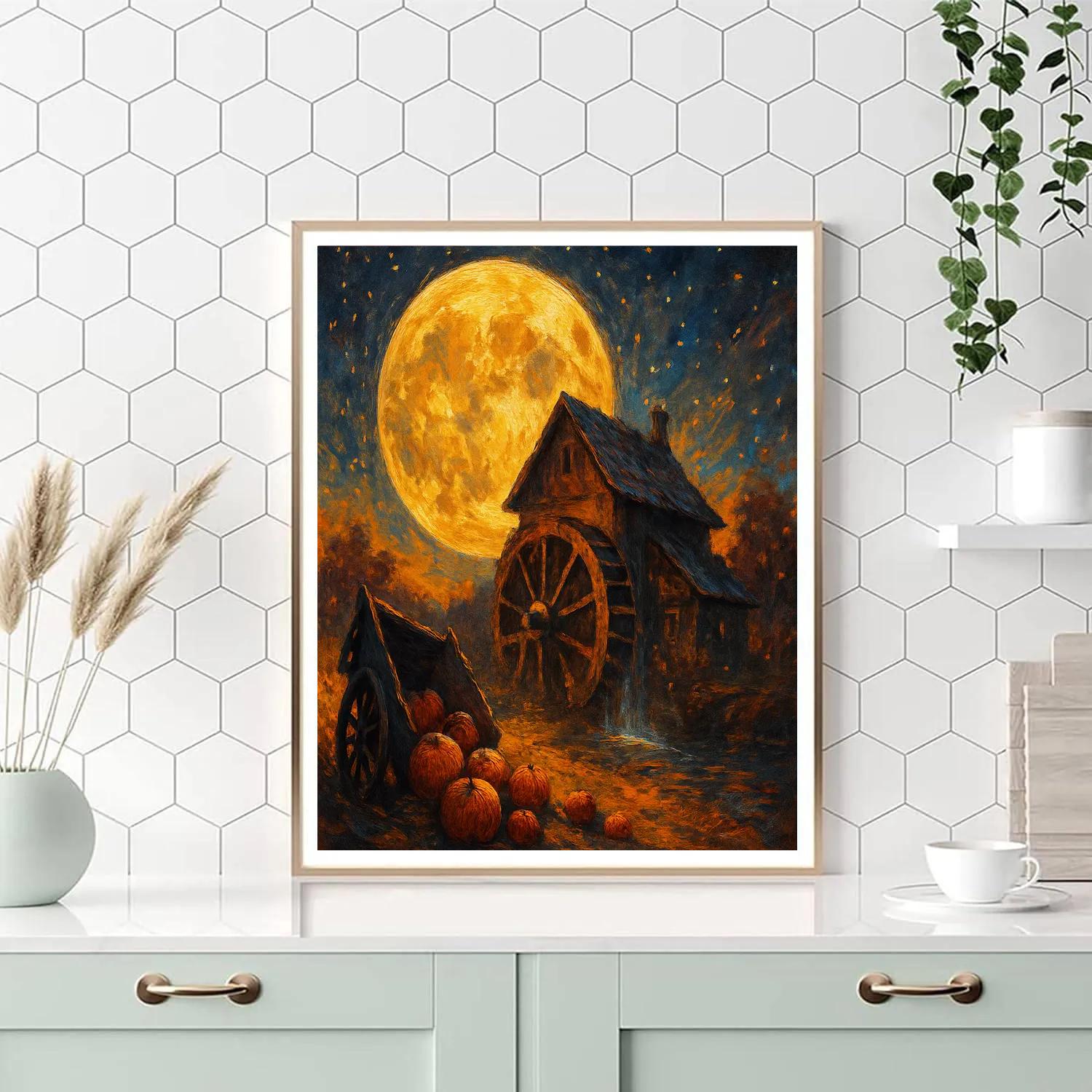 Harvest Moon Over The Lost Mill Numbered painting kits