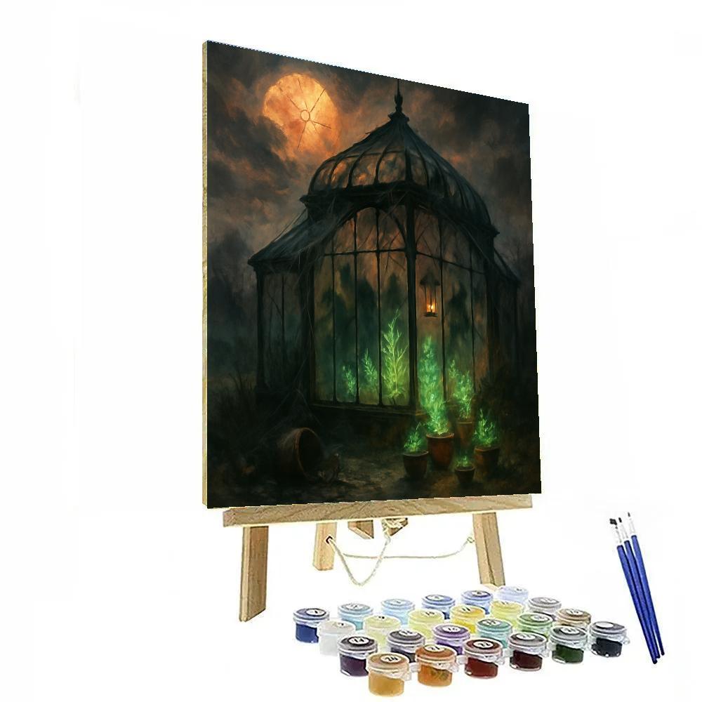 Cobwebbed Conservatory Night paint by numbers