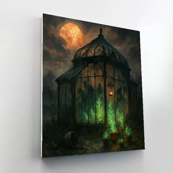 Cobwebbed Conservatory Night paint by numbers