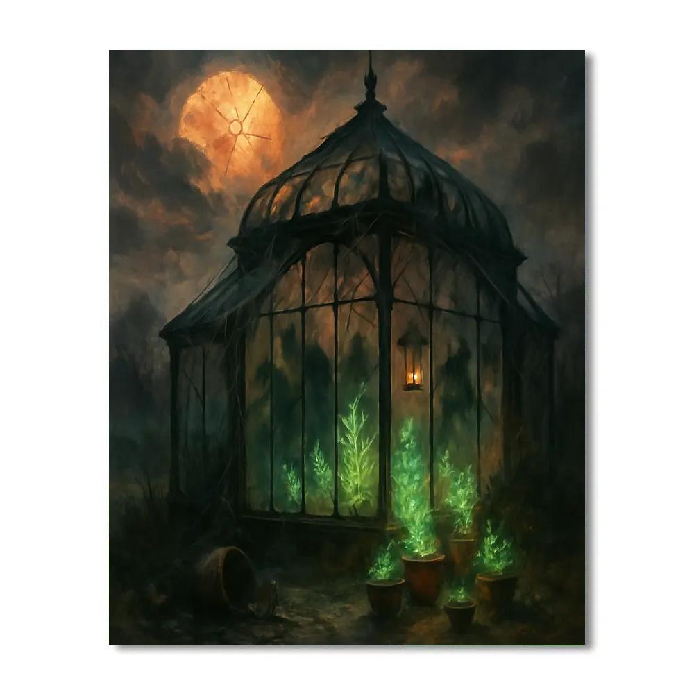 Cobwebbed Conservatory Night paint by numbers