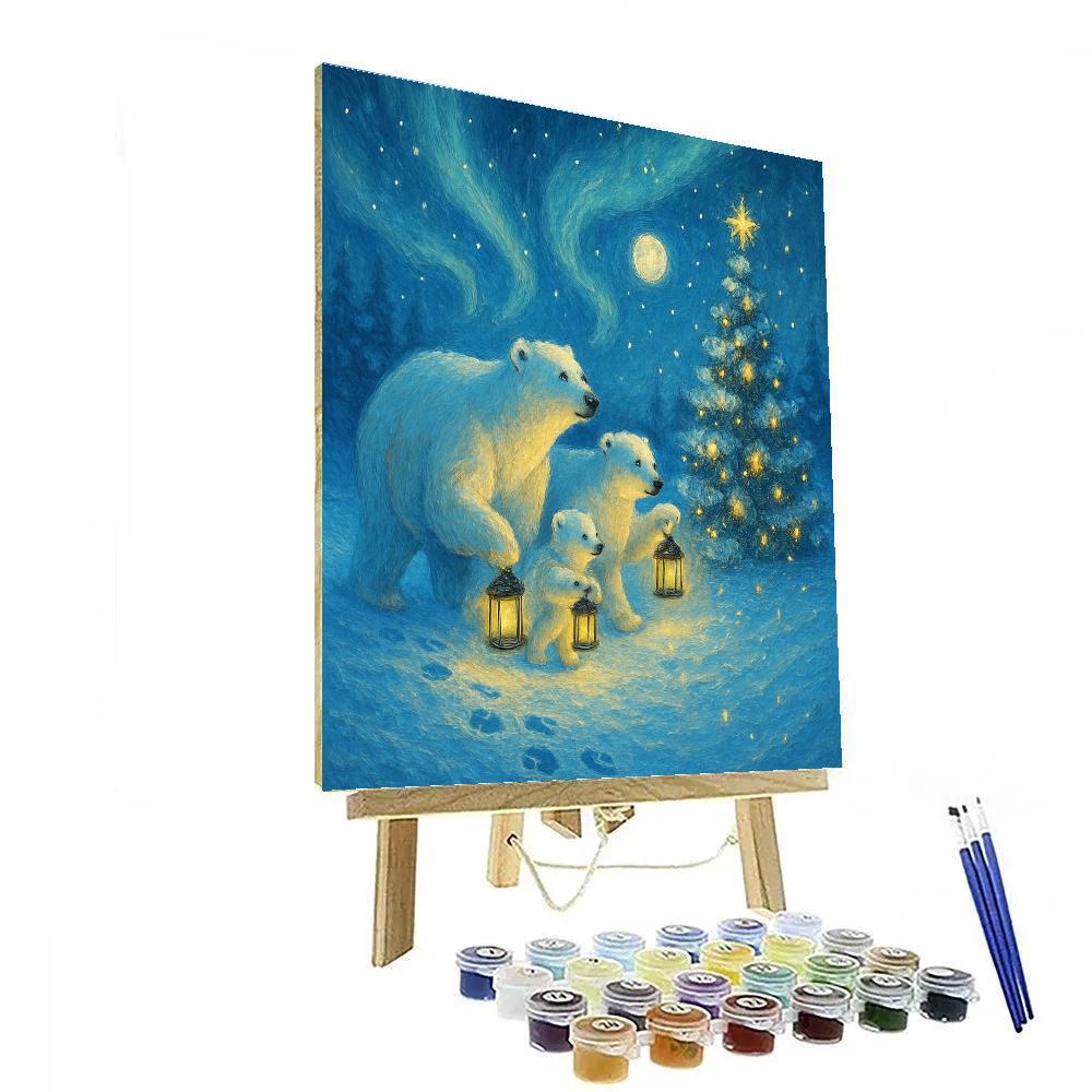 Polar Bear Lantern Parade Number painting