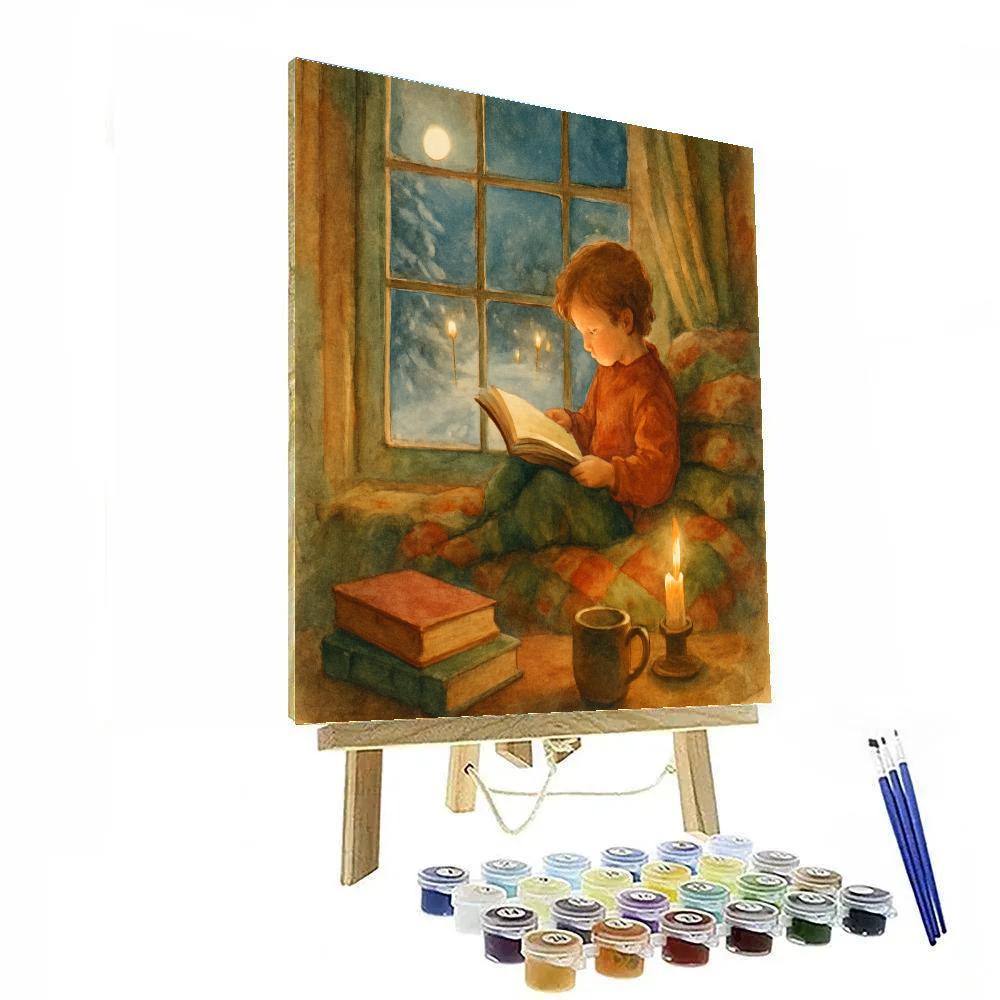 Frosty Window Seat Storytime Number painting