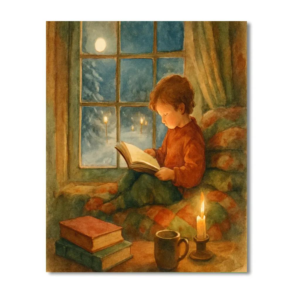 Frosty Window Seat Storytime Number painting