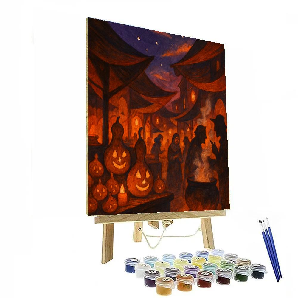 Candle Alley Of The Hollow Bazaar Painting by numbers kit