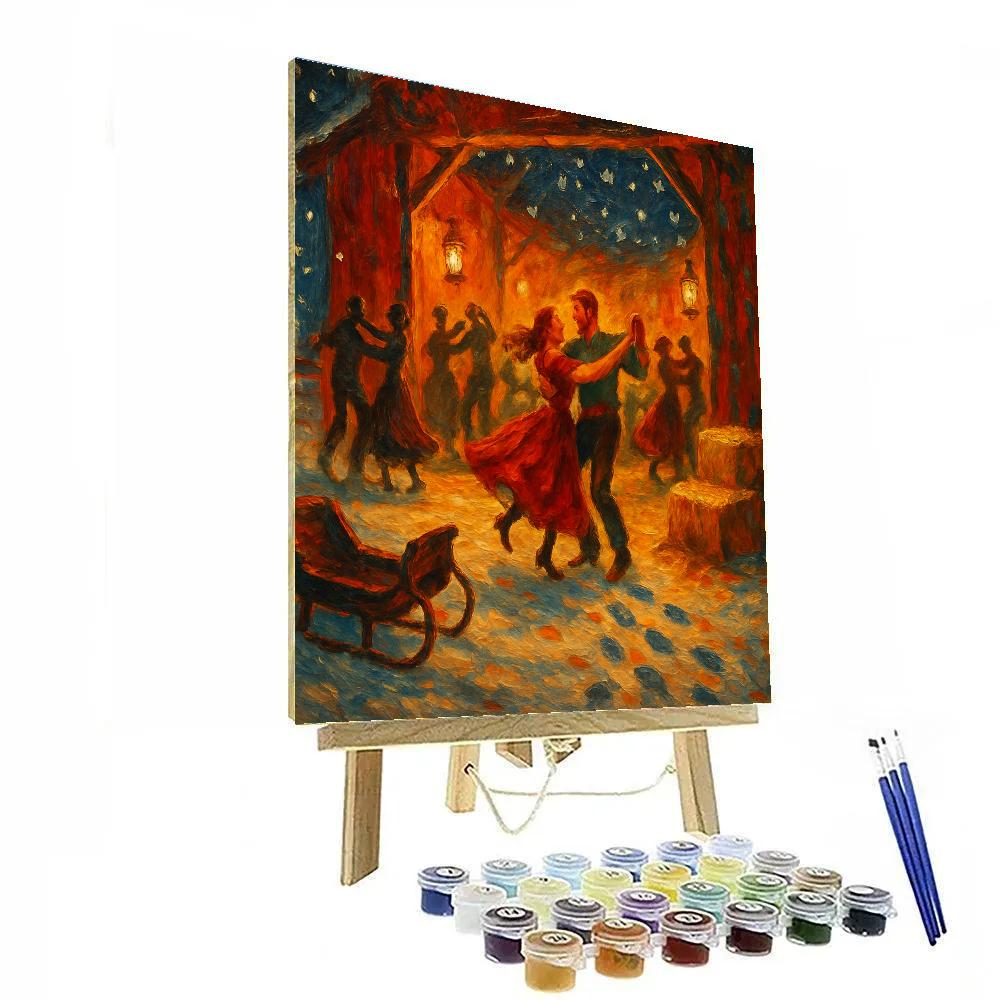 Festive Barn Dance Under Stars paint by color