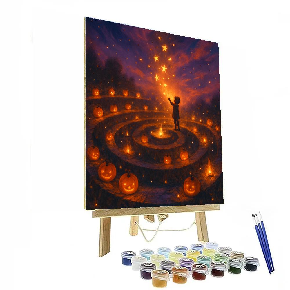 Spiral Pumpkin Terrace Numbered painting kits