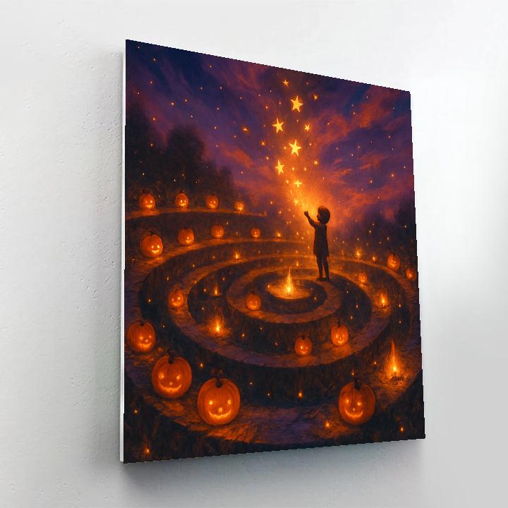 Spiral Pumpkin Terrace Numbered painting kits