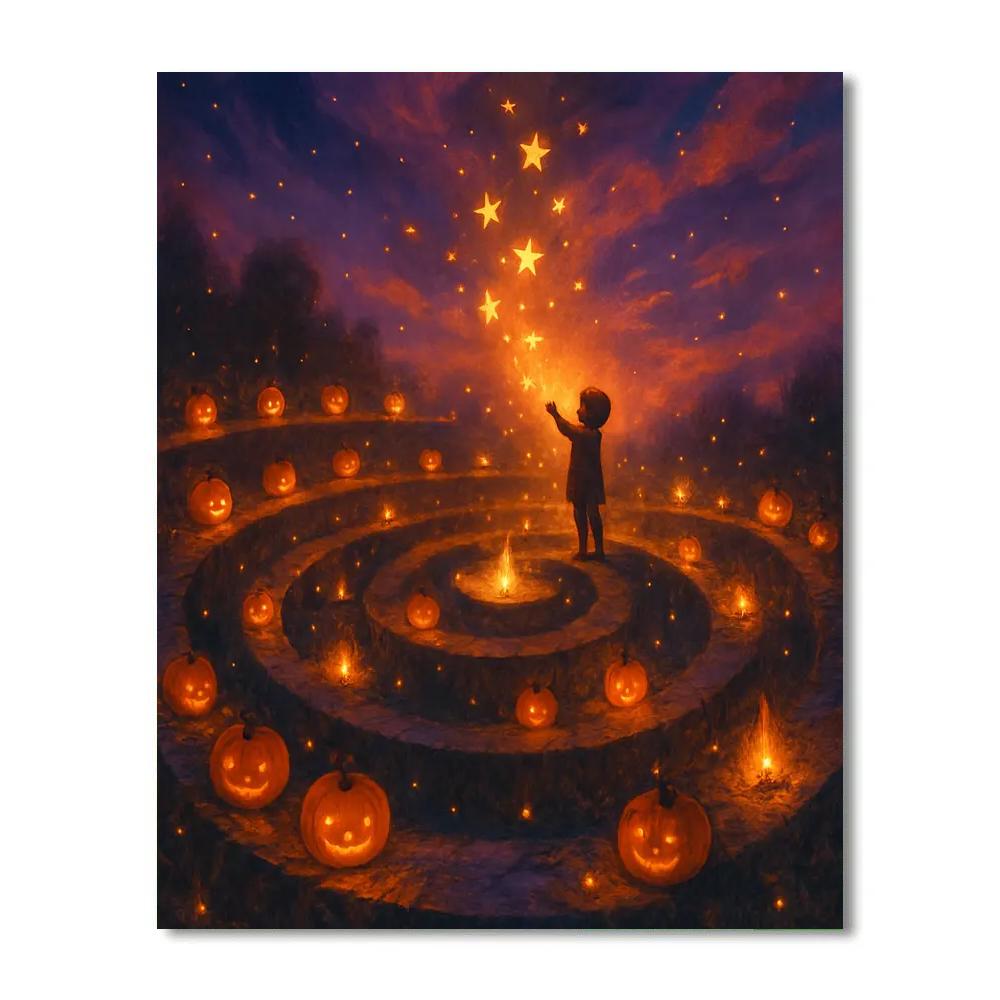 Spiral Pumpkin Terrace Numbered painting kits