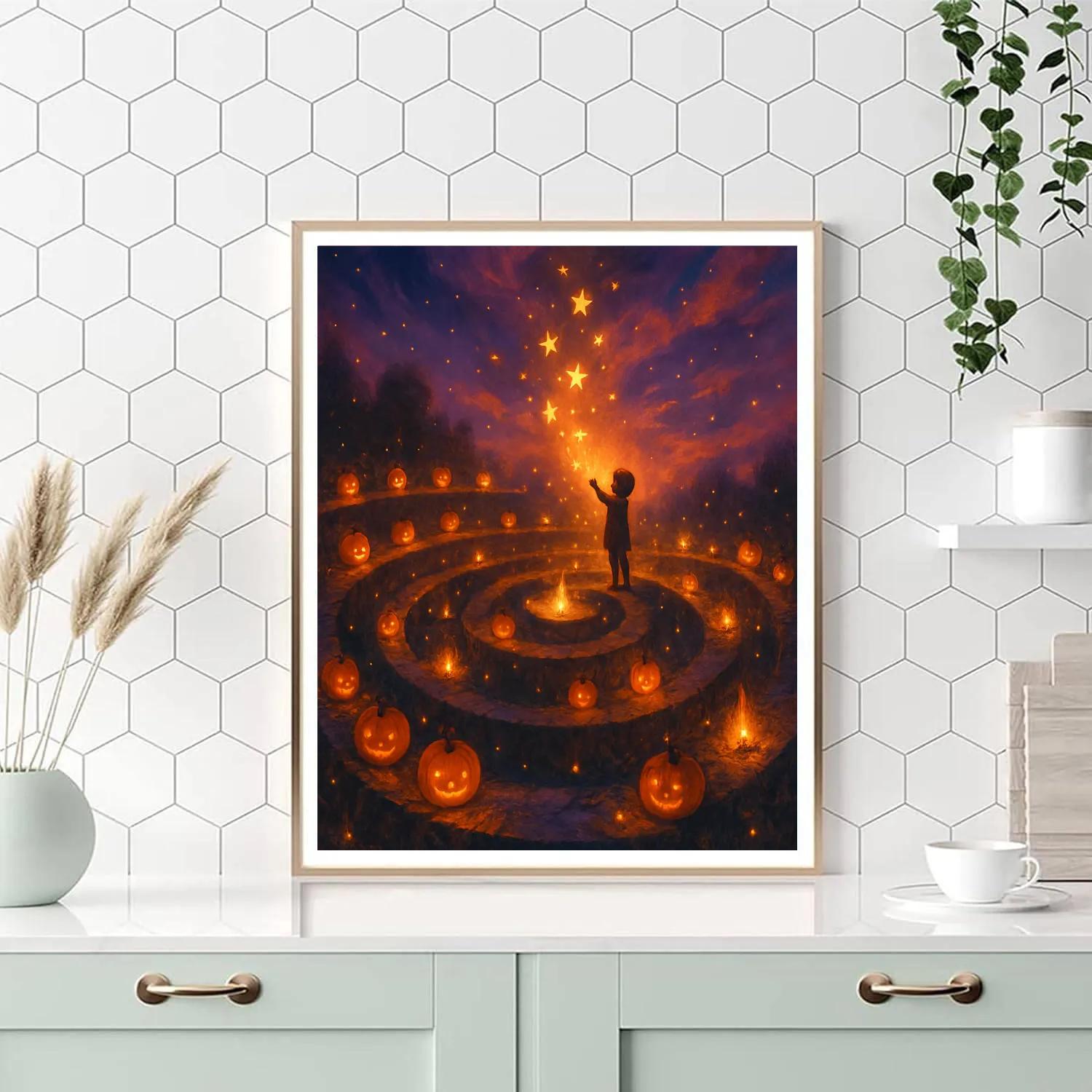 Spiral Pumpkin Terrace Numbered painting kits