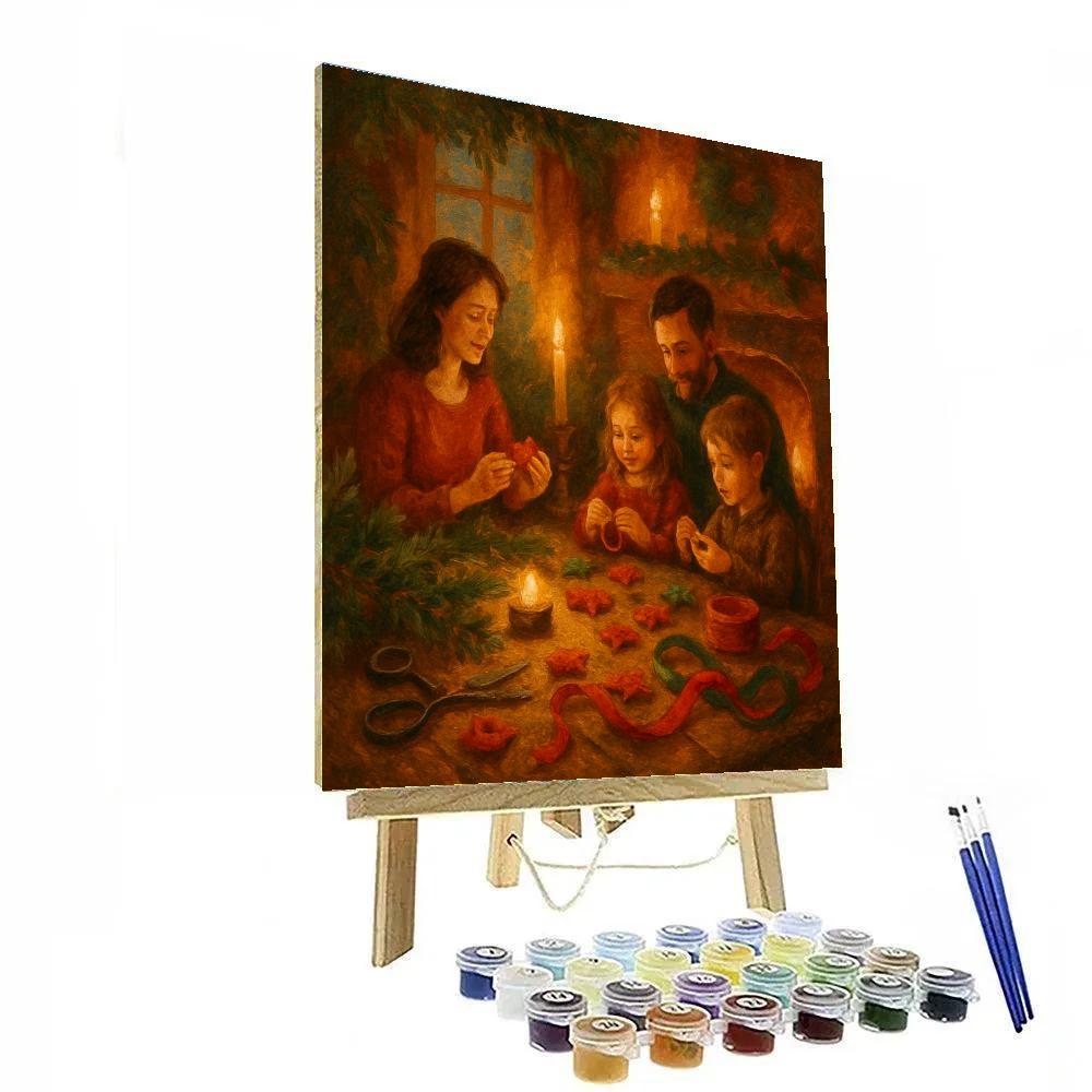 Hearthside Ornament Making Evening Painting by numbers kit