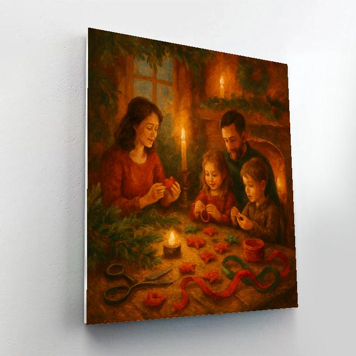 Hearthside Ornament Making Evening Painting by numbers kit