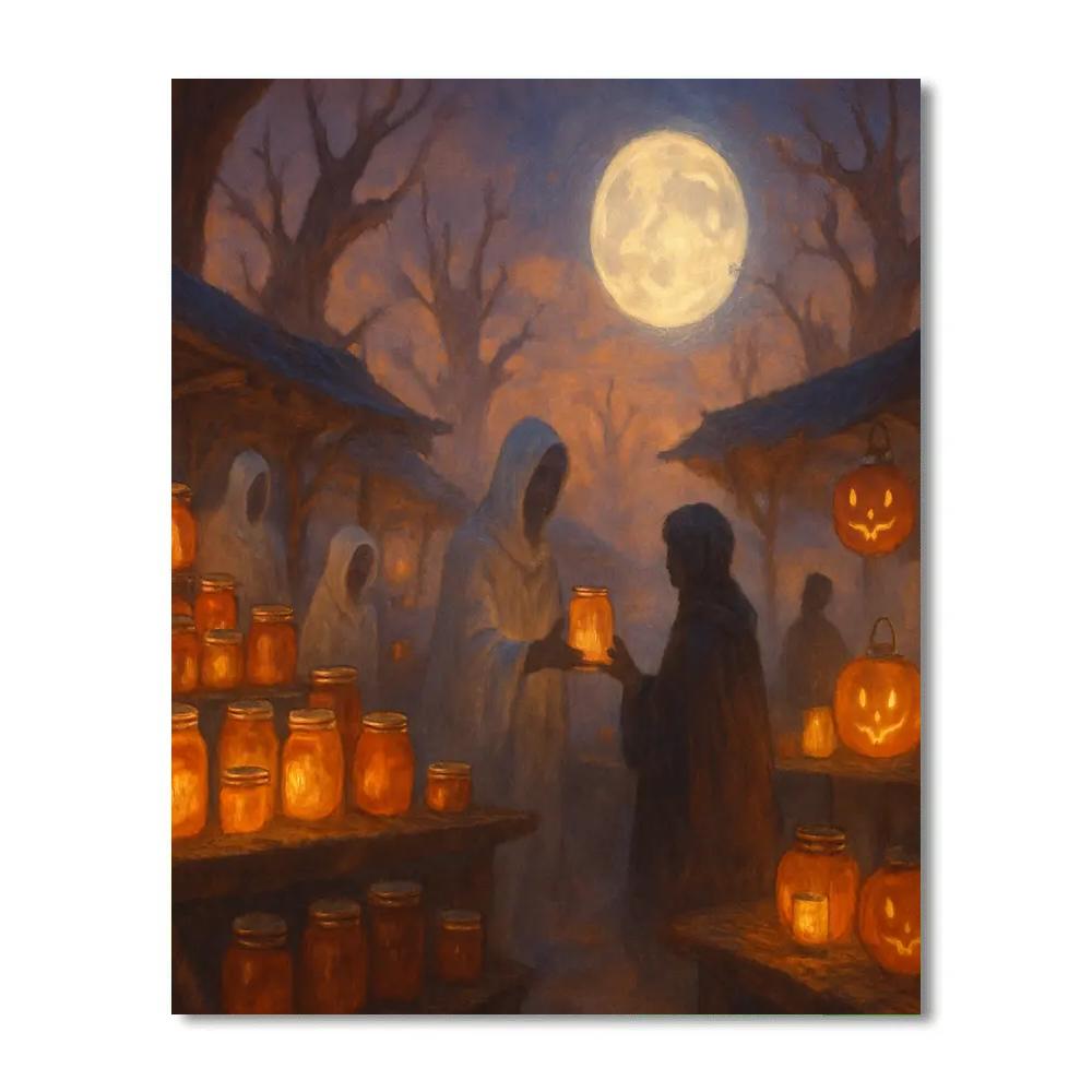 Night Market Of The Forgotten Orchard DIY paint by numbers