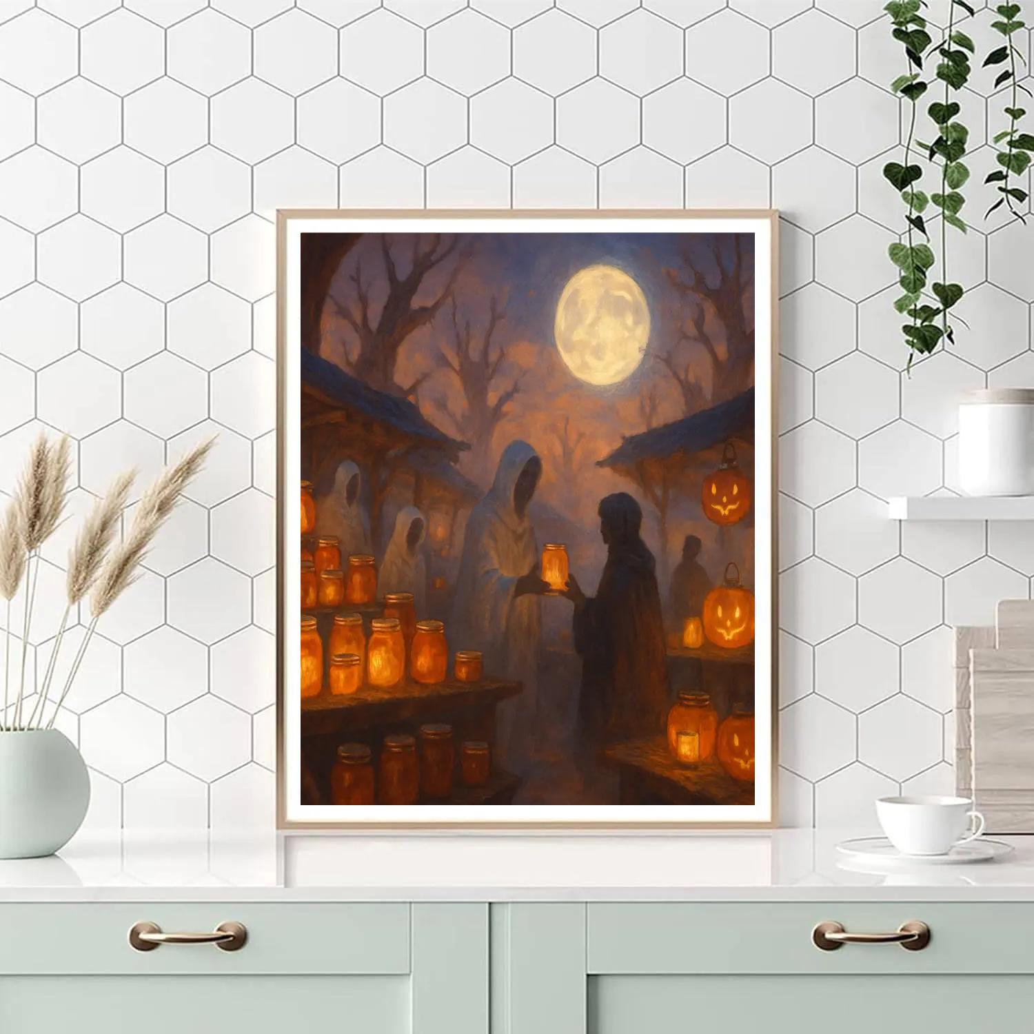 Night Market Of The Forgotten Orchard DIY paint by numbers