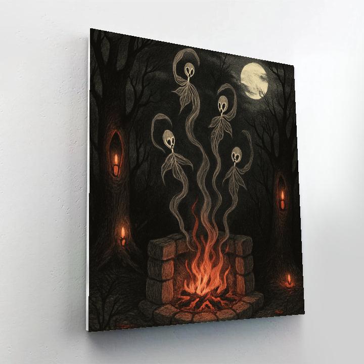 Hearthstone Hollow At Midnight Paint by numbers art