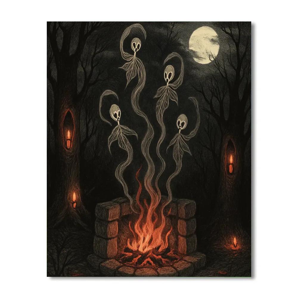 Hearthstone Hollow At Midnight Paint by numbers art