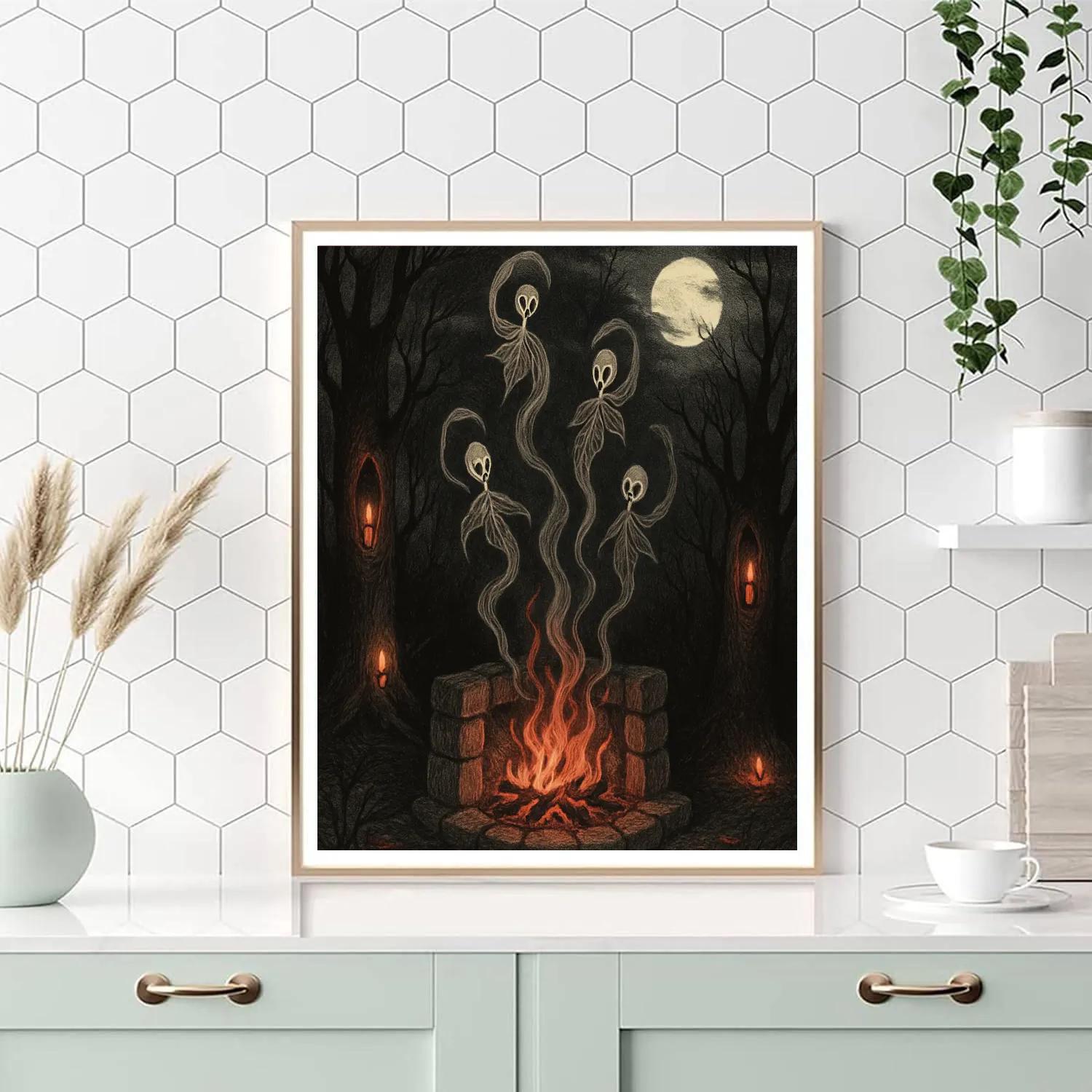 Hearthstone Hollow At Midnight Paint by numbers art