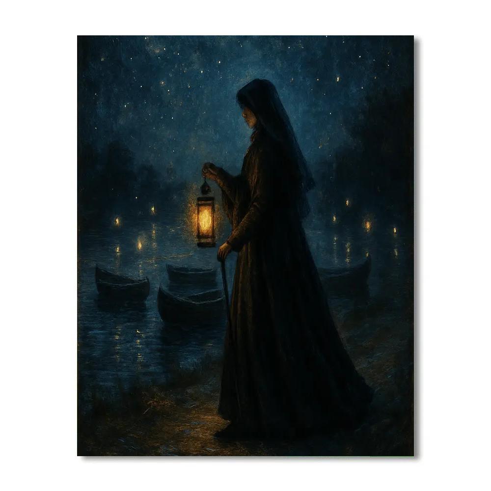 The Widows Lantern Path Paint by numbers kits