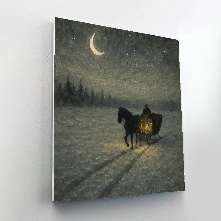 Evening Sleigh Bells Over Frosted Moor paint by color