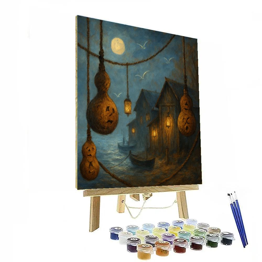 Lanterns In The Mooring Grove Number painting