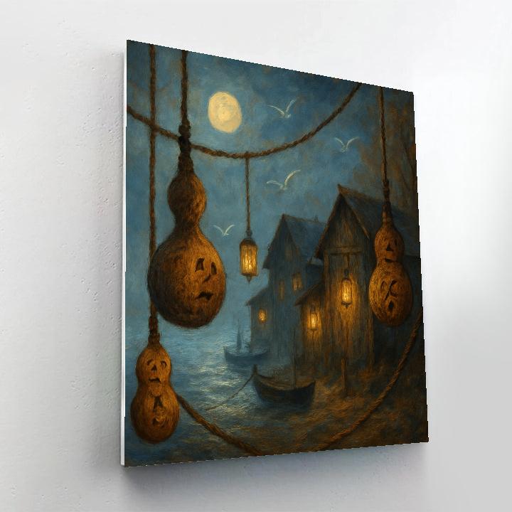 Lanterns In The Mooring Grove Number painting