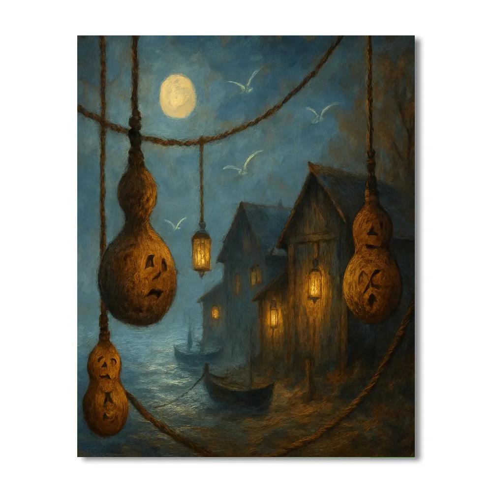 Lanterns In The Mooring Grove Number painting