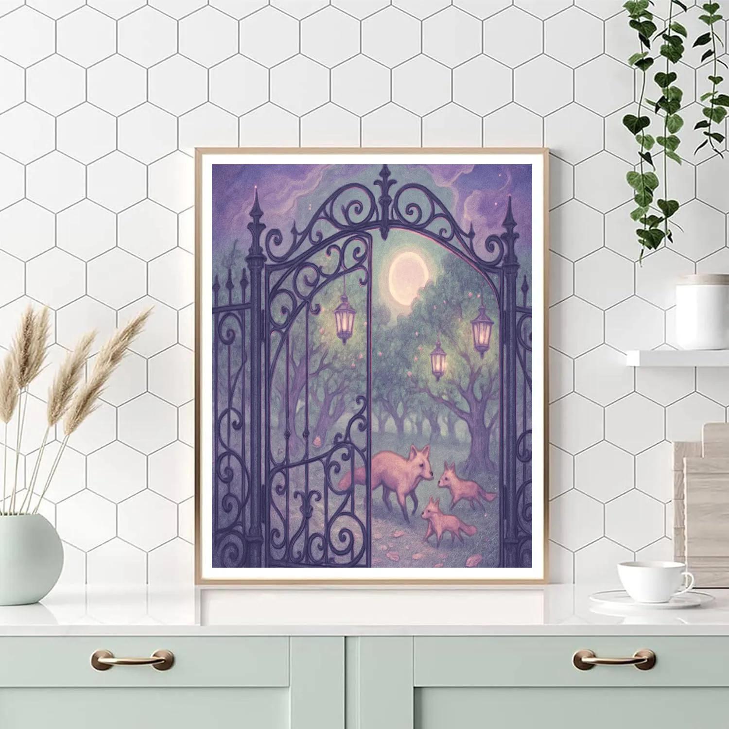 Lantern Orchard Gate Paint by numbers kits