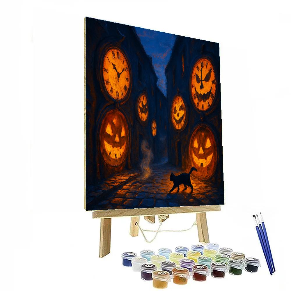 The Old Clock Lane Lanterns Painting by numbers kit