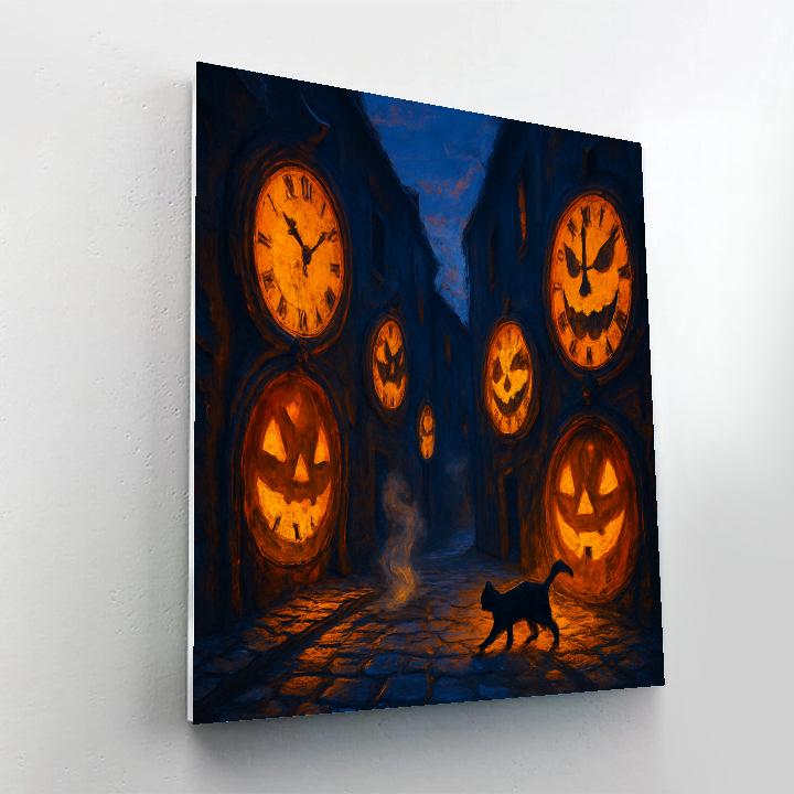 The Old Clock Lane Lanterns Painting by numbers kit