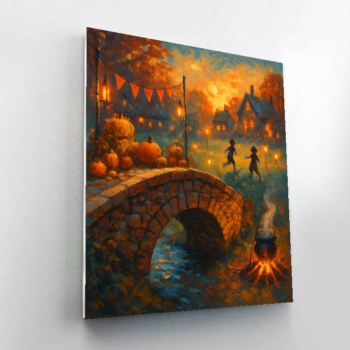 Pennybridge Harvest Twilight Painting by numbers kit