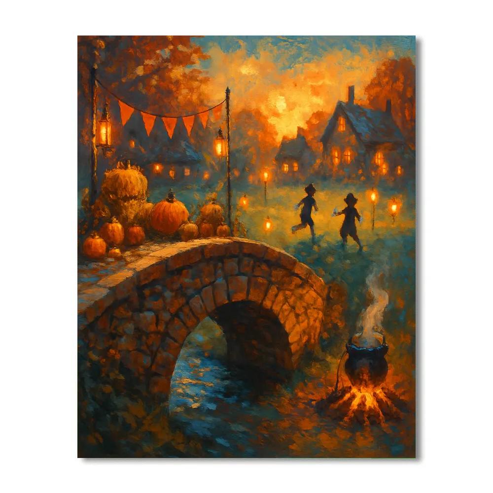 Pennybridge Harvest Twilight Painting by numbers kit