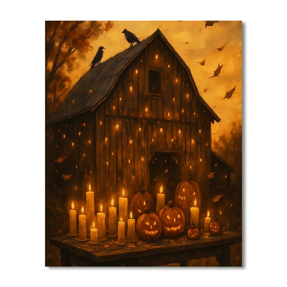 Nocturne Of The Gilded Barn Painting by numbers kit