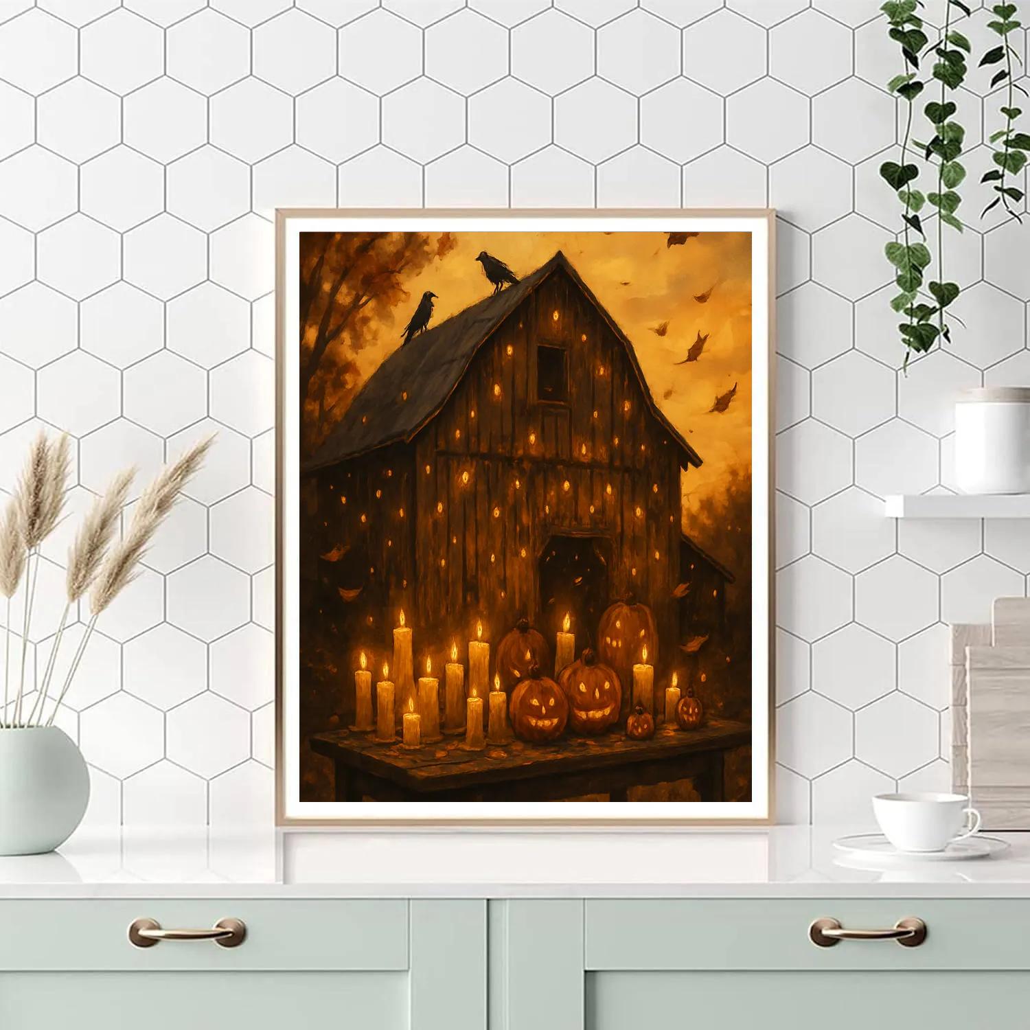Nocturne Of The Gilded Barn Painting by numbers kit