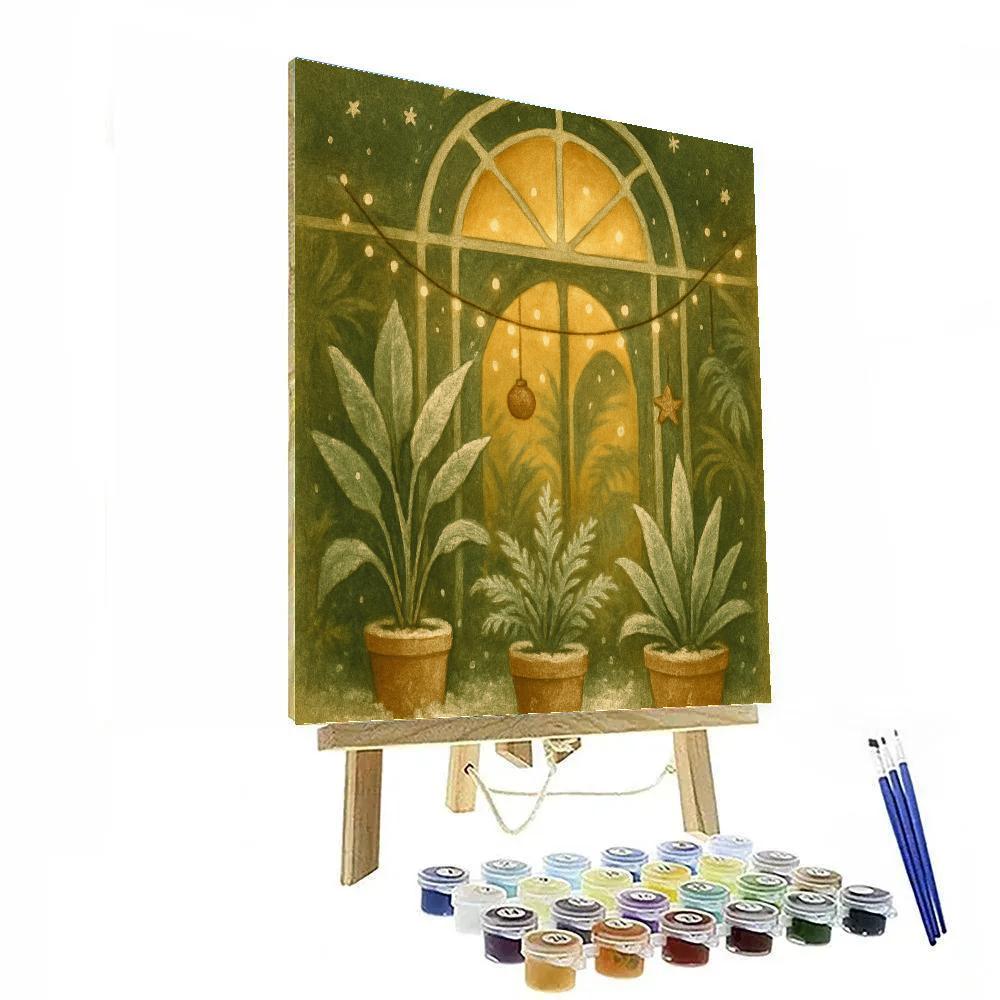 Snowy Conservatory Plant Parade Numbered painting kits