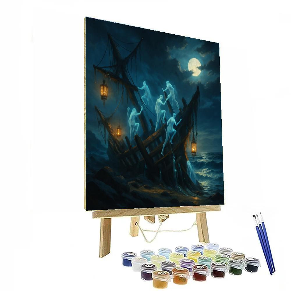 Shoreline Of The Lanterned Wreck Paint by numbers art