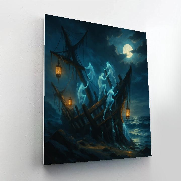 Shoreline Of The Lanterned Wreck Paint by numbers art