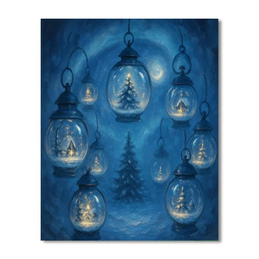 Lantern Carousel Of Winter Wishes Painting by numbers kit