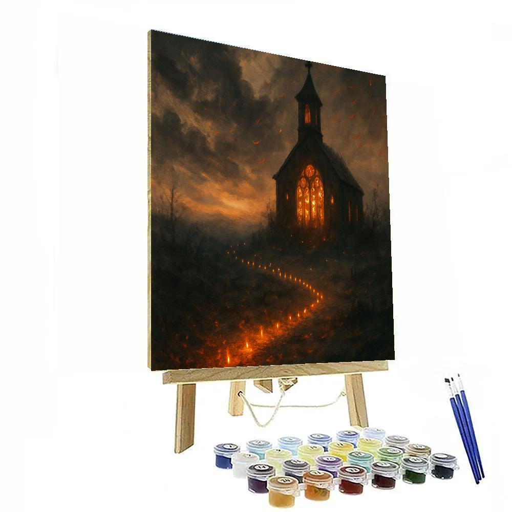 The Ember Road To The Old Chapel Paint by numbers art
