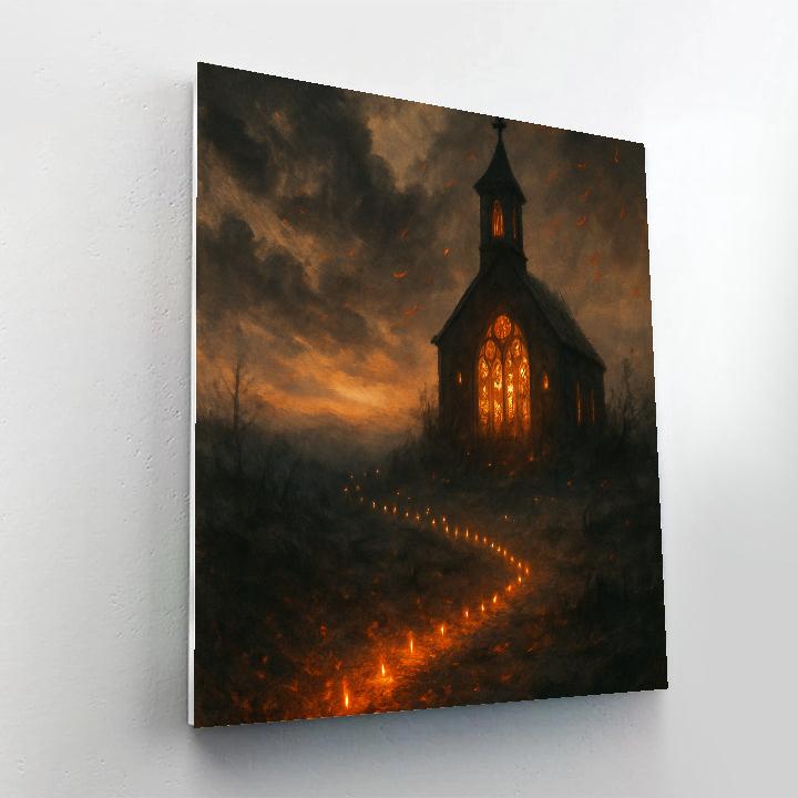 The Ember Road To The Old Chapel Paint by numbers art