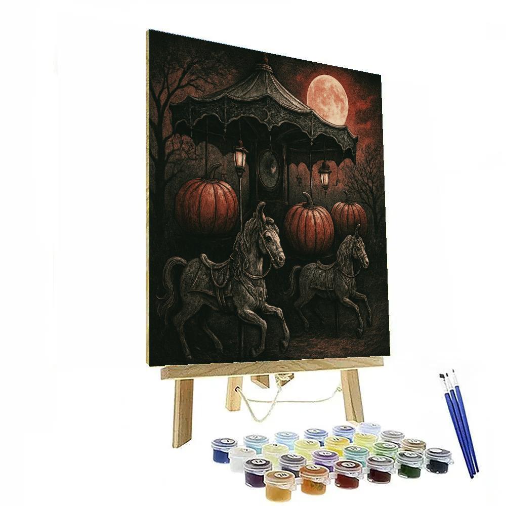 Midnight Orchard Carousel paint by number