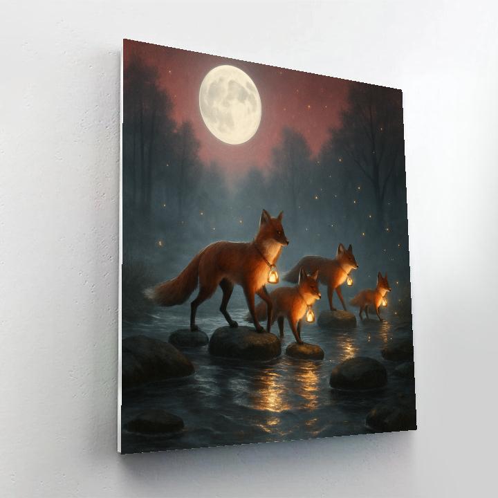 The Lantern Foxes Crossing paint by numbers