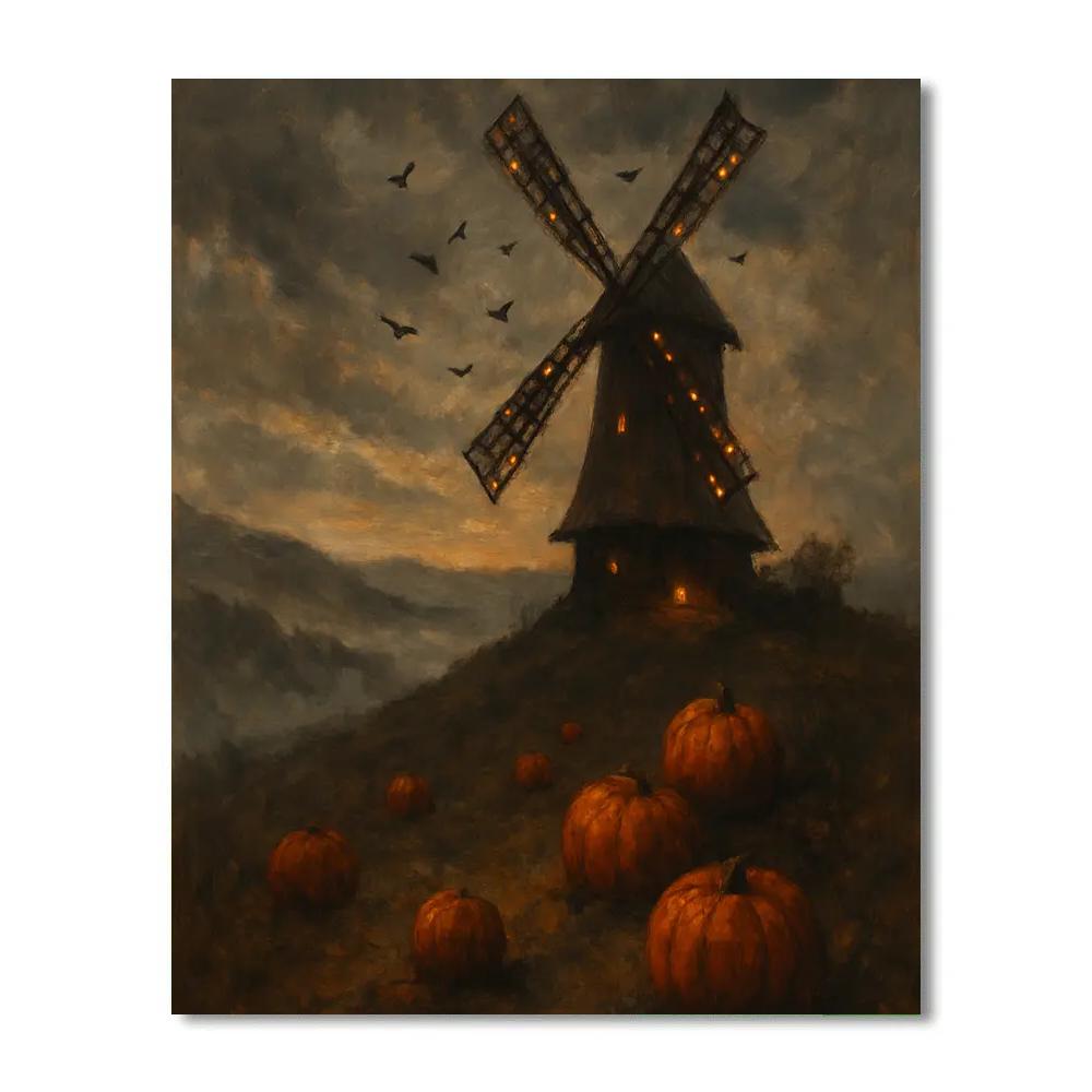 Glow Of The Hollow Windmill paint by color