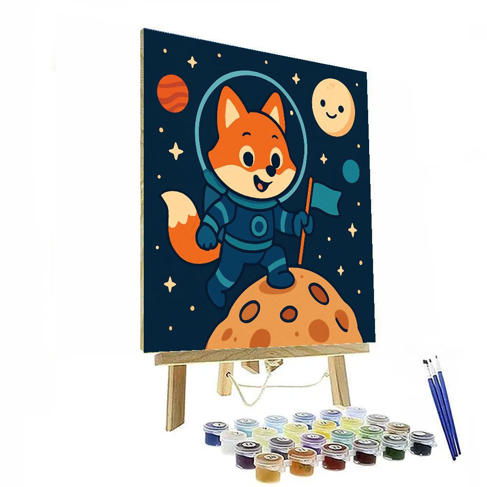 Starlight Space Explorer Fox Number painting
