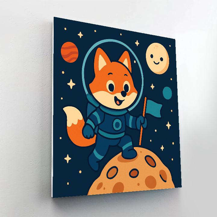 Starlight Space Explorer Fox Number painting